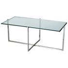 Glacier Rectangular Coffee Table with Glass Top