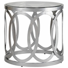 Alchemy Round End Table - Frosted Glass Top