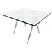 Sonya Contemporary Bunching Table - Chrome Legs, Square Glass - ACD-20801-025