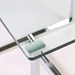 Edwin Cocktail Table - Chrome Plated Base, Rectangular Glass Top - ACD-20803-01