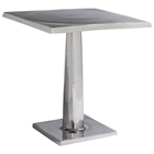 Surina Contemporary End Table - Cast Aluminum, Square Top