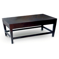 Marion Wood Cocktail Table - Espresso, Tapered Legs, Rectangular 