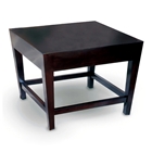 Marion Wood End Table - Espresso, Tapered Legs, Square Top