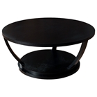 Concept Wood Cocktail Table - Black on Oak, Round Top