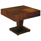 Sarasota Two Tone End Table - Walnut, Square Top, Pedestal Base