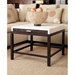 Spats Square End Table - White on Ash Top, Espresso Base - ACD-3403-02