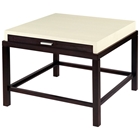 Spats Square End Table - White on Ash Top, Espresso Base