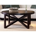 Snowmass Round Cocktail Table - Espresso on Birch, Asterisk Base - ACD-3404-01