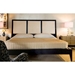 Bonita Panel Bed - Mocha on Oak, Cream Upholstery, Tapered Legs - ACD-30703-80