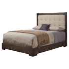 Savannah Platform Bed - Pecan, Tufted, Upholstered Headboard