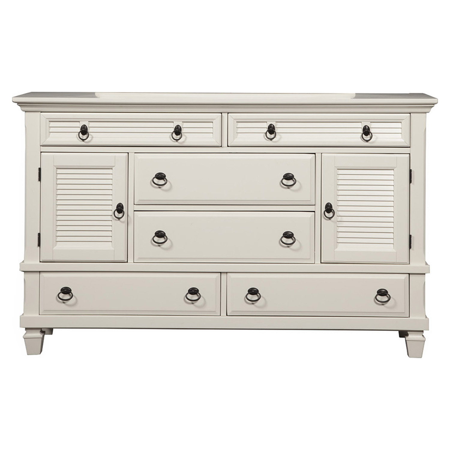 Winchester Dresser - White, 6 Drawers, 2 Doors 