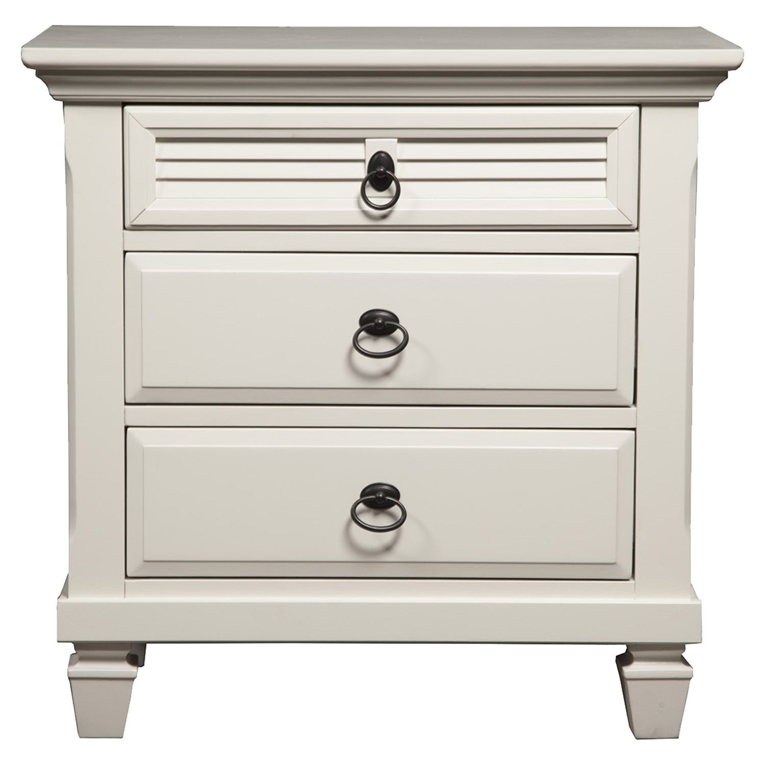 Winchester 3-Drawer Nightstand - White 