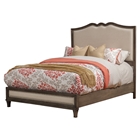 Charleston Bed - Antique Gray, Upholstered Headboard and Footboard