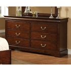 West Haven Six Drawer Dresser in Cappuccino