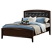 La Jolla Bed - Espresso, Upholstered Headboard - ALP-988-BED