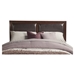 Costa Mesa Bed - Medium Cherry, Platform, Faux Leather Headboard - ALP-NCC-BED