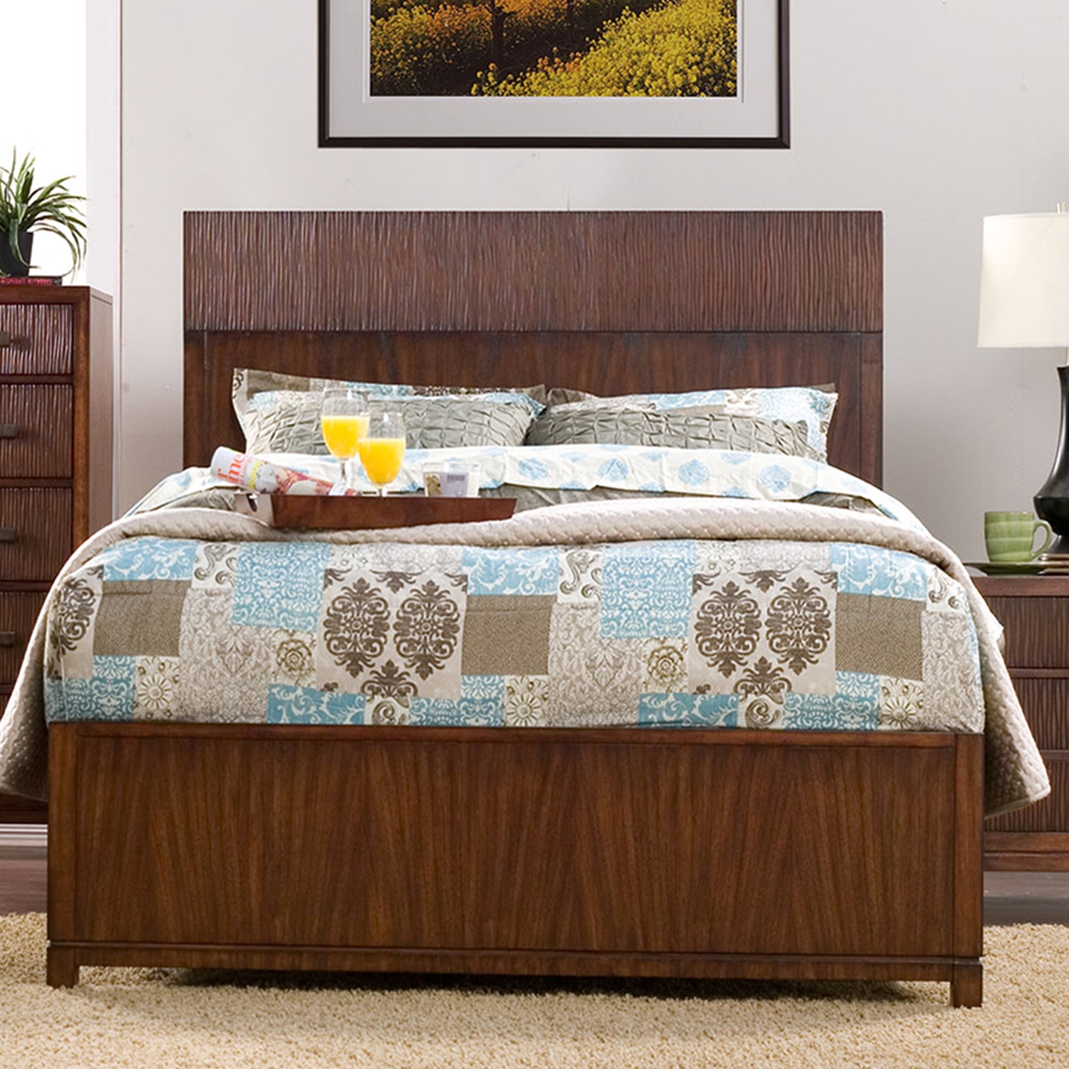 Loft Panel Bed - Dark Walnut 