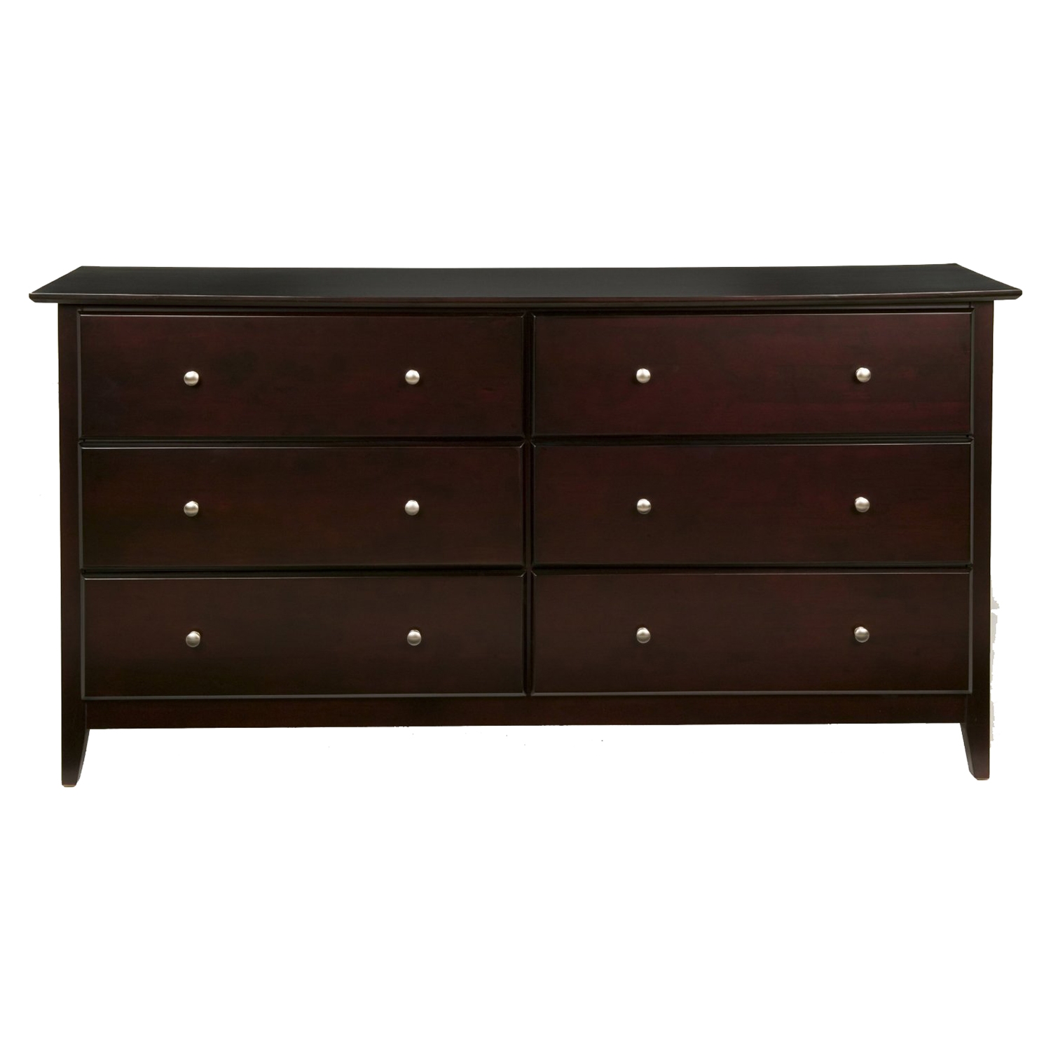 Portola 6 Drawers Dresser - Dark Cherry 