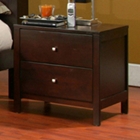 Solana Two Drawer Nightstand in Cappuccino