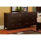 Solana Six Drawer Dresser in Cappuccino