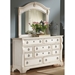 Heirloom Triple Dresser - Antique White, 10 Drawers, Pewter Rings - AW-2910-210