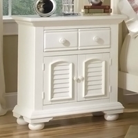 Cottage Traditions Large Nightstand in Eggshell White 
