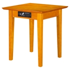 Shaker End Table - Square, Charging Station