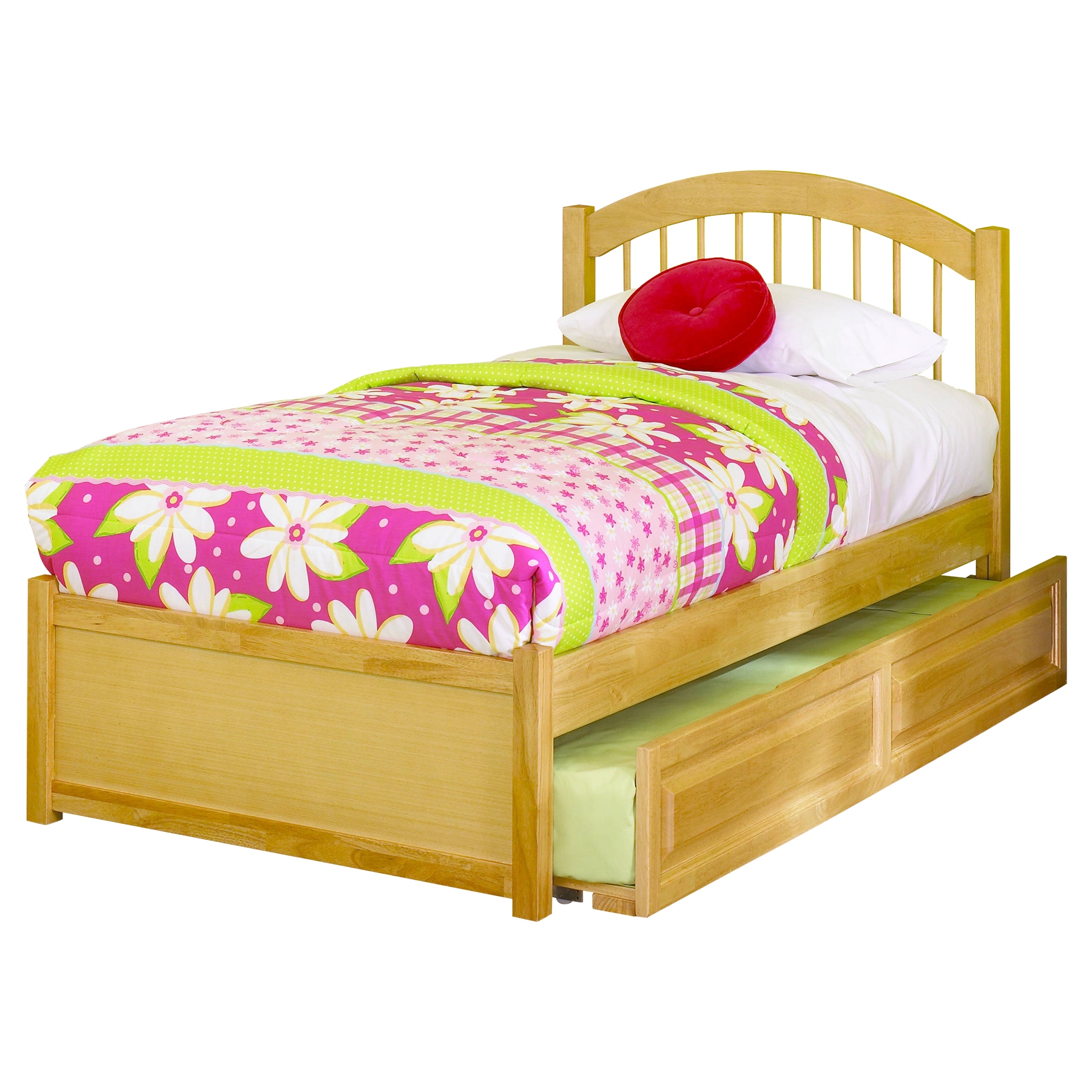 Windsor Full Flat Panel Foodboard Bed - Raised Panel Trundle Bed 