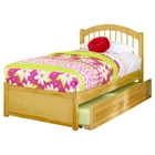 Windsor Full Flat Panel Foodboard Bed - Raised Panel Trundle Bed
