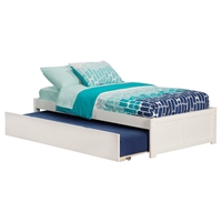 Concord Wood Bed - Flat Panel Foot Board, Urban Trundle 
