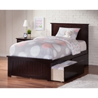 Nantucket Twin XL Wood Bed - Matching Foot Board, 2 Drawers