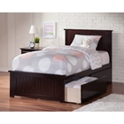 Nantucket Queen Wood Bed - Matching Foot Board, 2 Drawers