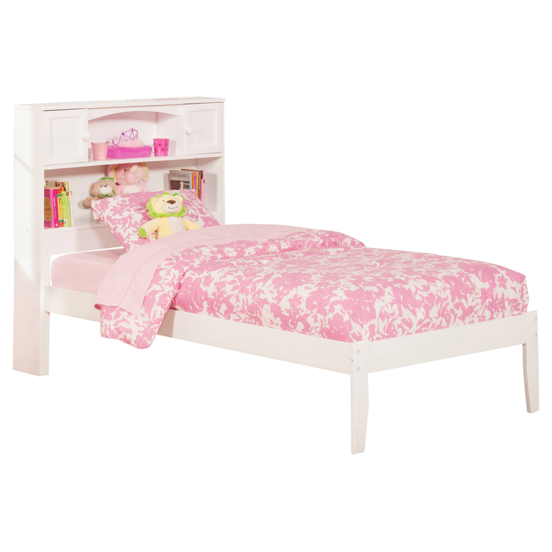 Newport Platform Bed - Bookcase Headboard 