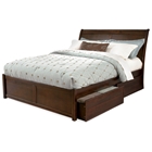 Bordeaux Platform Bed w/ Flat Panel Footboard and Drawers
