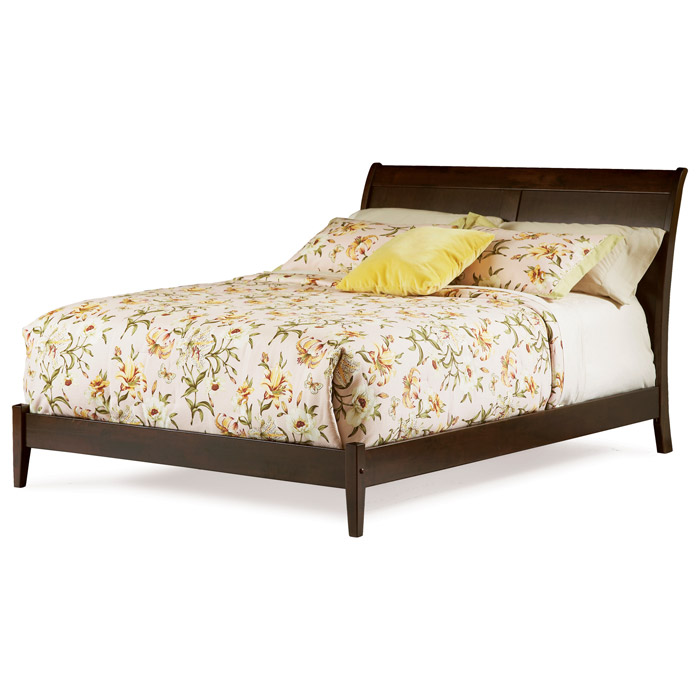 Bordeaux Sleigh Platform Bed w/ Open Footrail 