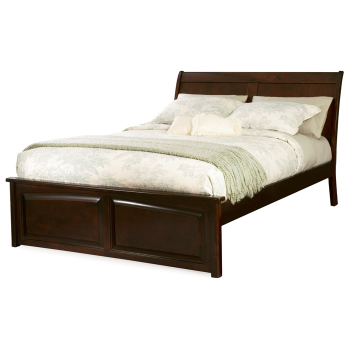 Bordeaux Platform Sleigh Bed w/ Raised Panel Footboard 