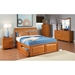 Bordeaux Sleigh Bed w/ Raised Panel Footboard and Drawers - ATL-BOBRPFD