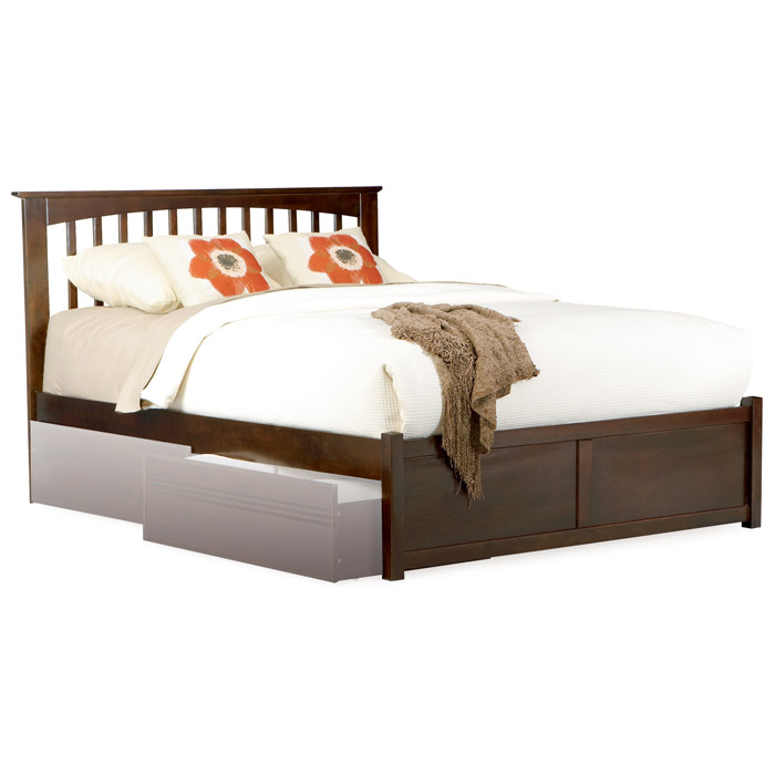 Brooklyn Platform Bed w/ Flat Panel Footboard 
