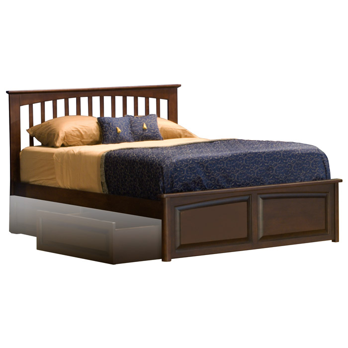 Brooklyn Platform Bed w/ Raised Panel Footboard 