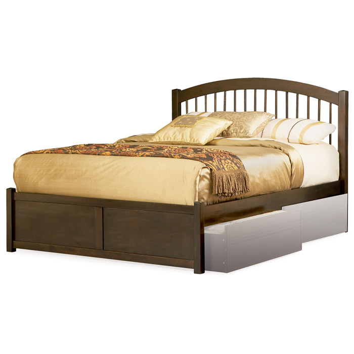Windsor Platform Bed w/ Flat Panel Footboard 