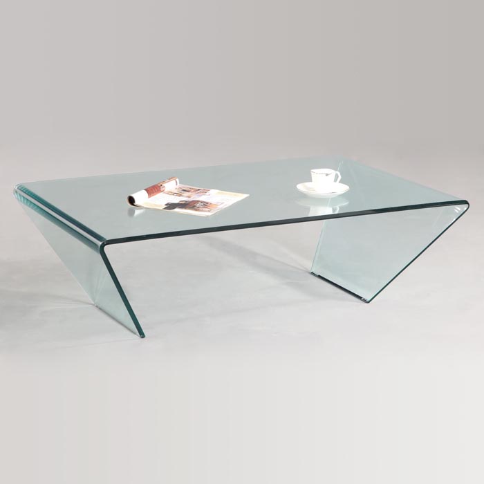 Braden Bent Glass Rectangle Cocktail Table 