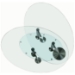 Selene Cocktail Table with Oval Glass Motion Top - CI-8090-CT