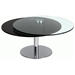 Scylla Round Cocktail Table with Motion Glass Top - CI-8176-CT