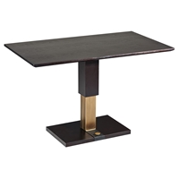 Cocktail Table - Adjustable Height, Pedestal Base, Walnut 