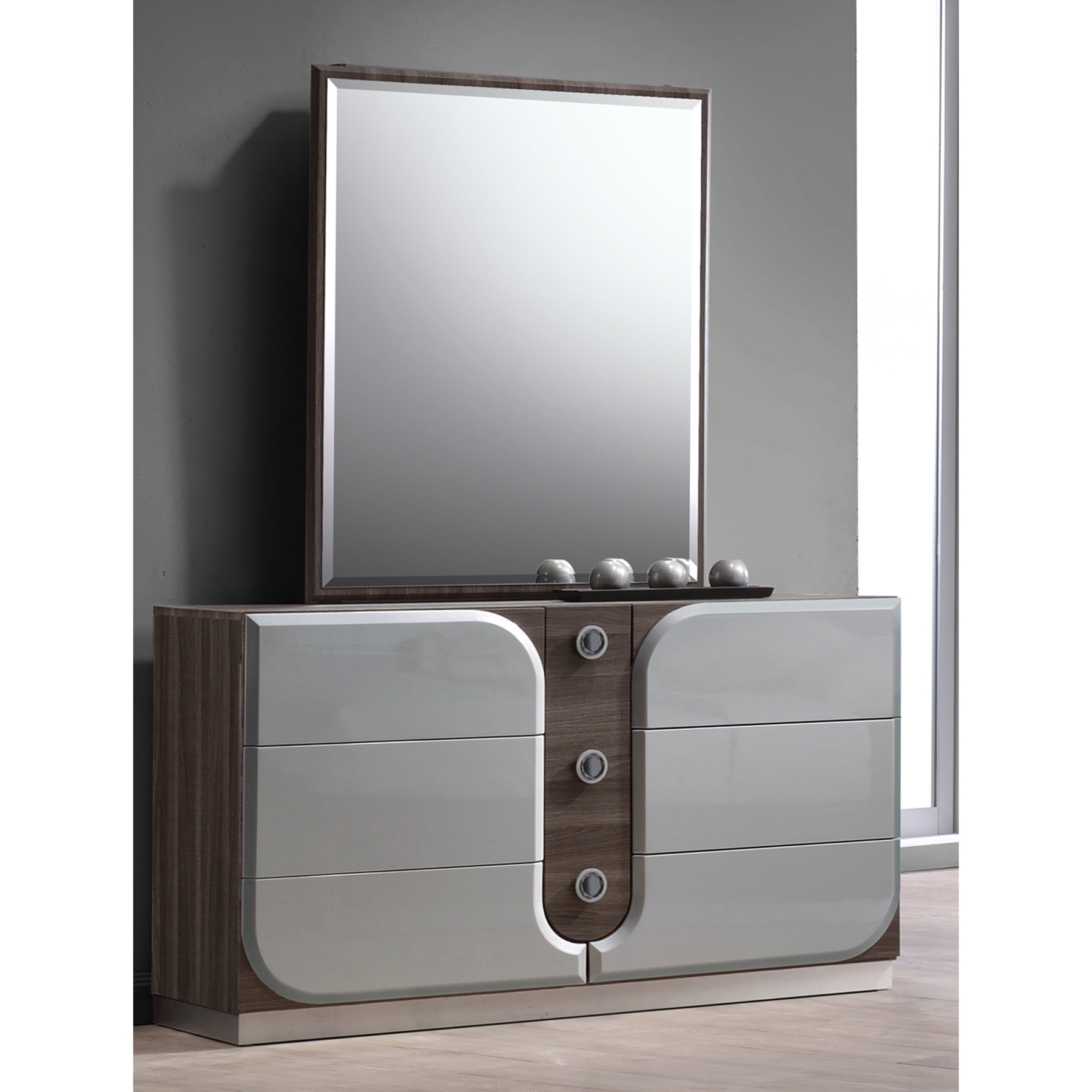 London Dresser - 6 Drawers, Zebra Wood 