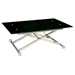 Sherry Cocktail Table - Adjustable Height, Black, Chrome - CI-SHERRY-CT