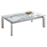 Tara Pop-Up Extension Cocktail Table - Clear 