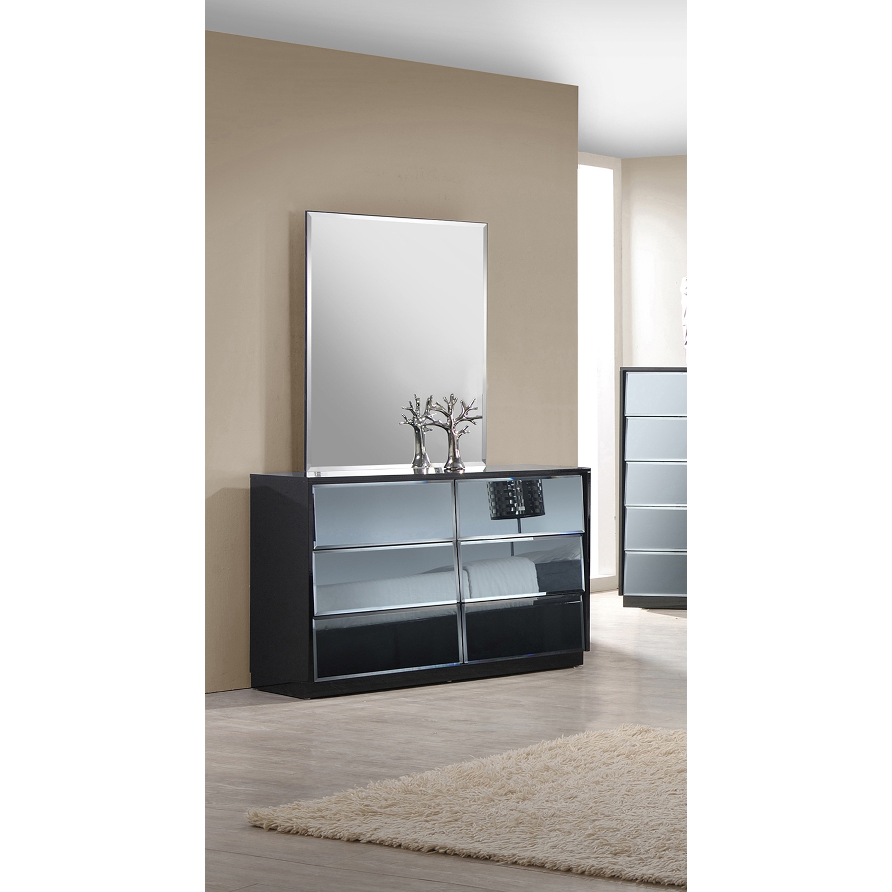 Vinice Dresser - 6 Drawers, Black 