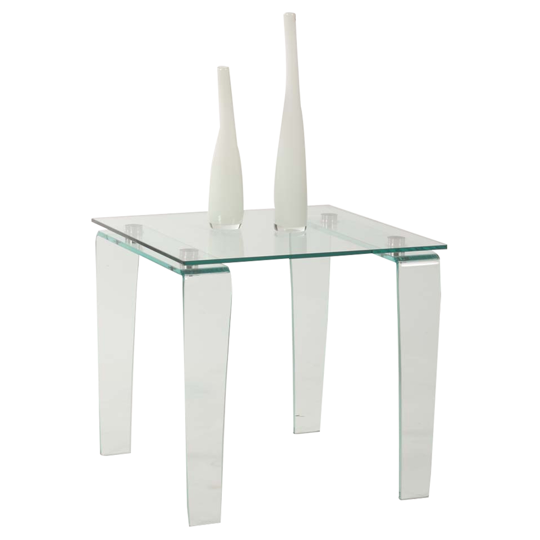 Vera Square Lamp Table - Clear 