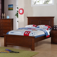 Galway Shaker Full Panel Bed - Crown Molding, Harvest Brown 